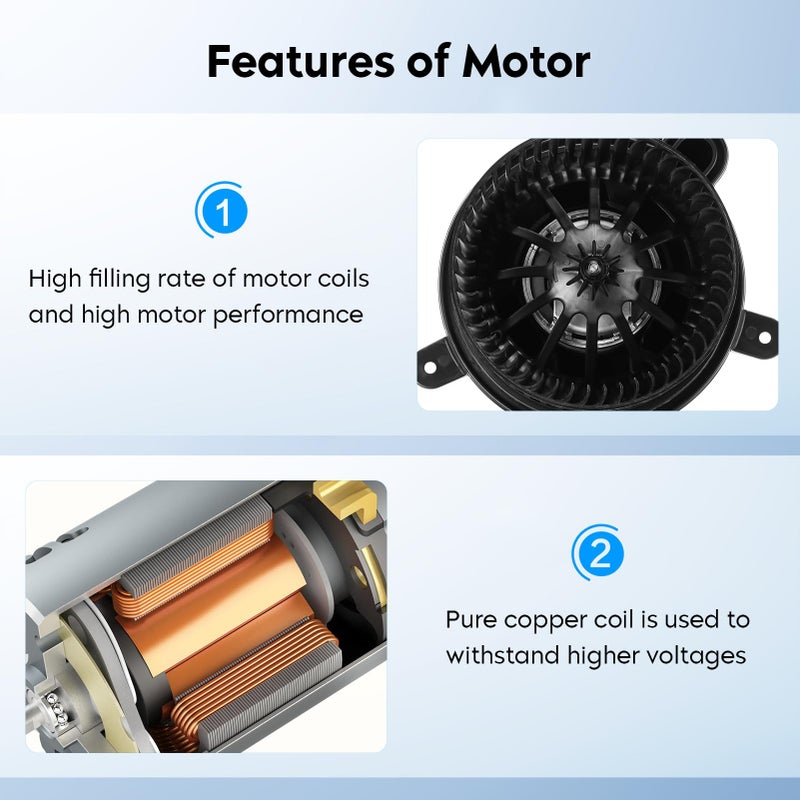 AEagle HVAC Blower Motor Assembly w/Fan for 1997-2001 Jeep Cherokee & 97-01 Jeep Wrangler Replaces for 700095 4886150AA - Image 4